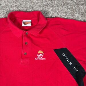 Vintage Winners Circle Dale Jr Budweiser NASCAR Polo Shirt Racing‎ XXL